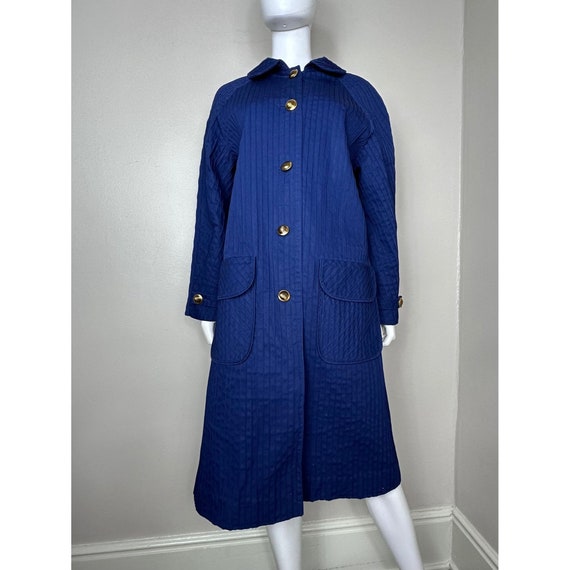 Vintage 1970s Blue Pintuck Coat, J.C. Penney Size… - image 2