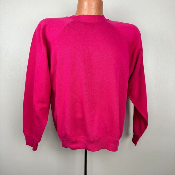 Vintage 1980s Hot Pink Blank Crewneck Sweatshirt, 