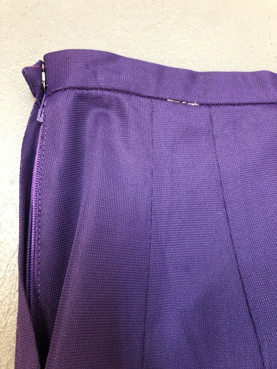 Vintage 1960s Purple Jersey Pencil Skirt by Majes… - image 9
