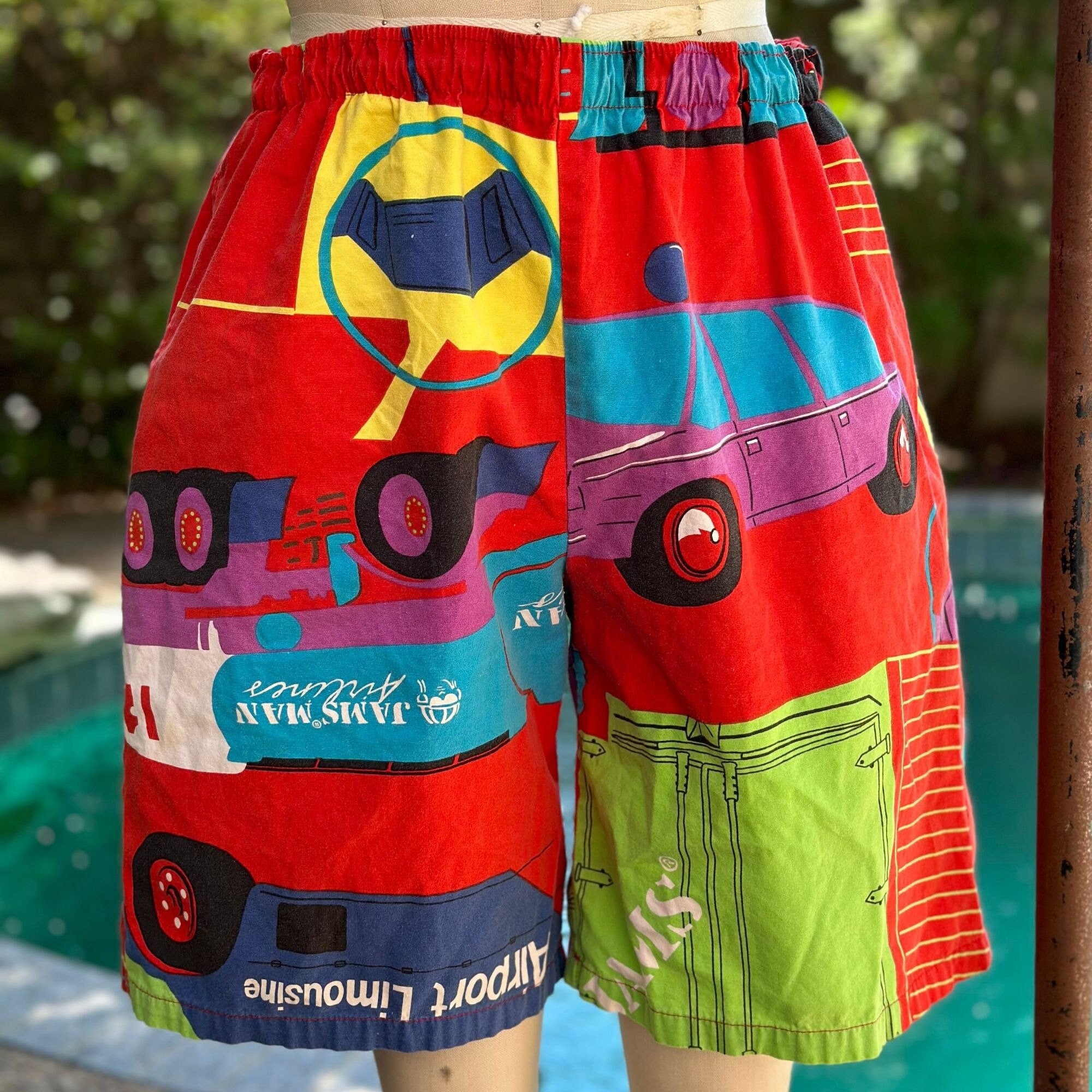 Vintage 1980s Original Jams Board Shorts, Surf Line Size