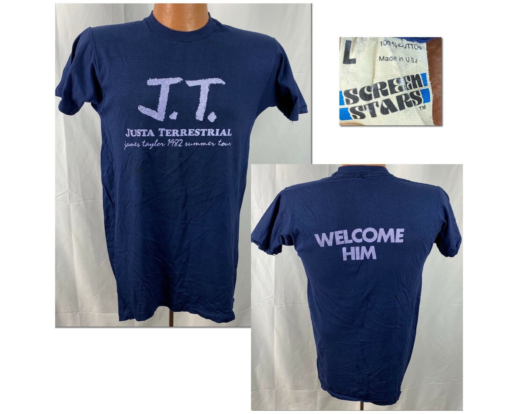Vintage 1980s James Taylor T-shirt, Size Small, 1982 Tour