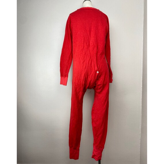 Vintage 1970s Red Union Suit, Duofold Size Medium, Lo… Gem