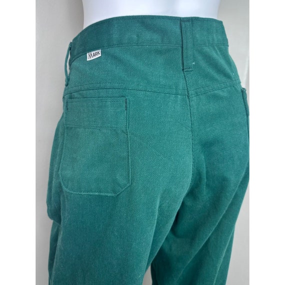 Vintage 1970s Green Corduroy Flare Leg Pants, Mar… - image 3