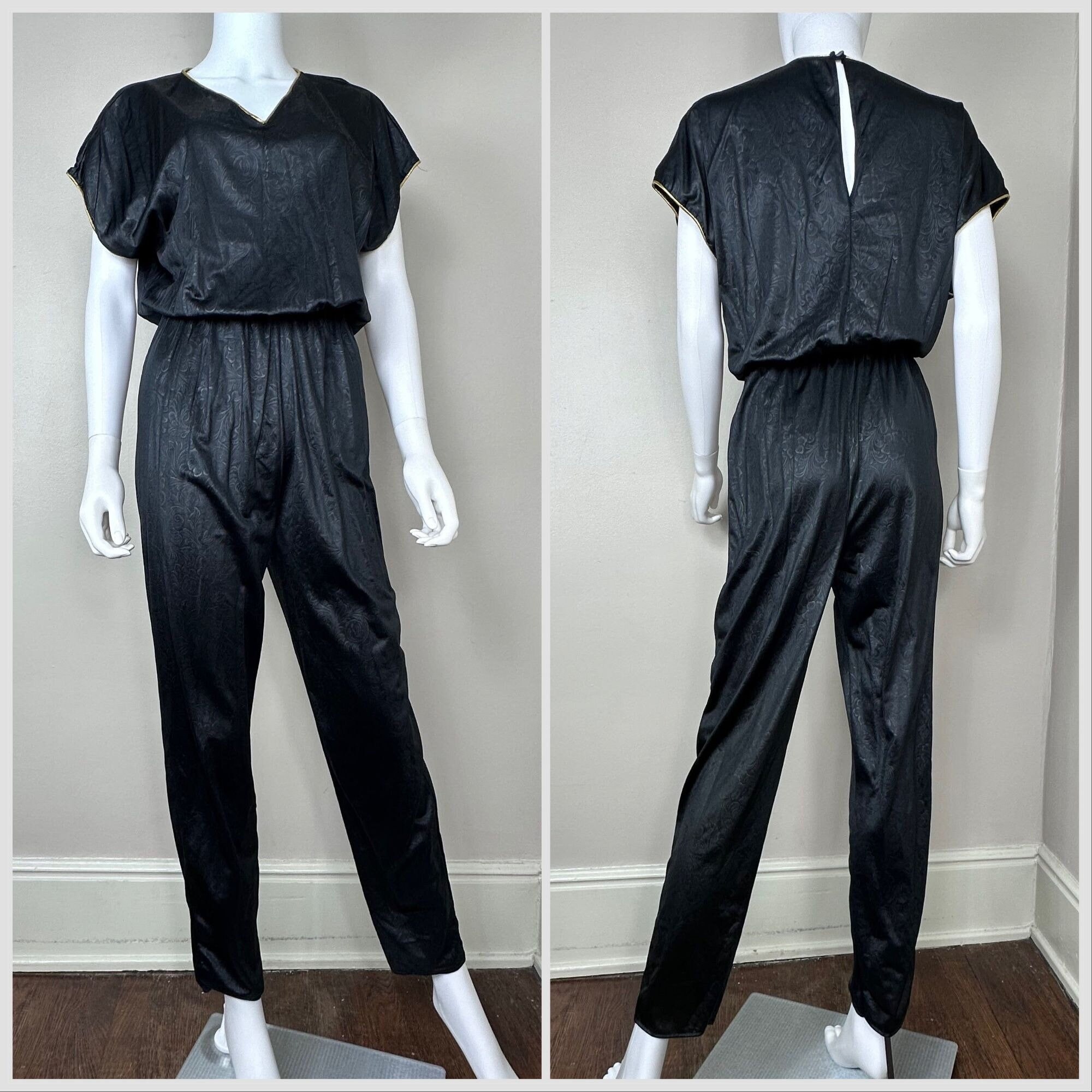 COMBINED NYLON JUMPSUIT - Black