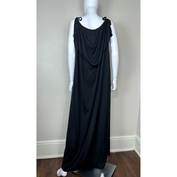 Vintage 1970s Grecian Inspired Black Maxi Dress, … - image 4