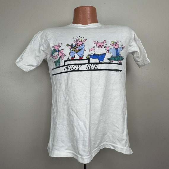 Vintage 1980s Piggy Sue T-Shirt, Buddy Holly Peggy