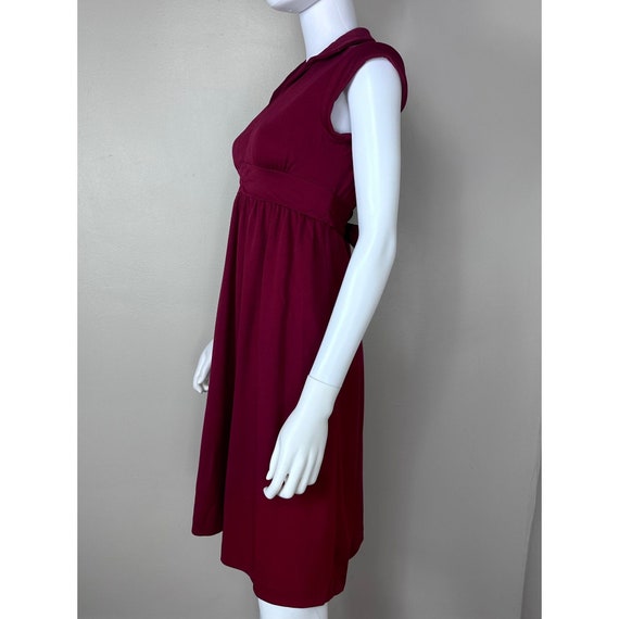 Vintage 1970s Burgundy Sleeveless Dress, Handmade… - image 3