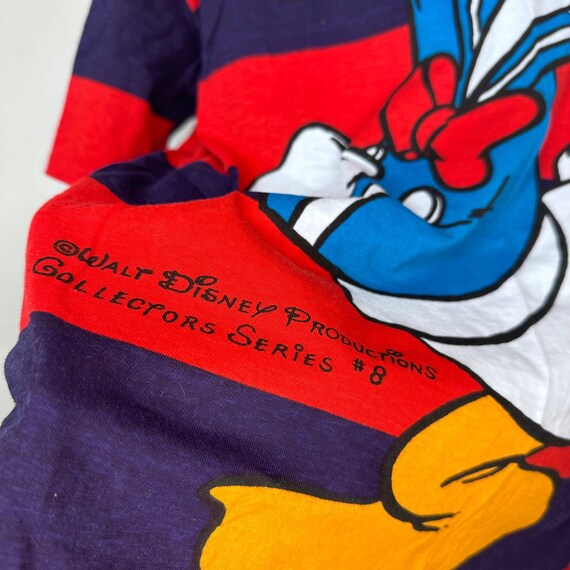 Vintage 1980s/90s Striped Donald Duck T-Shirt, Mi… - image 2