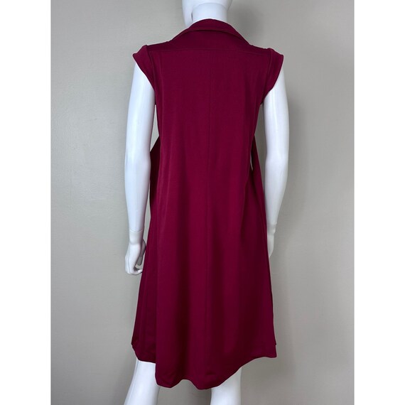 Vintage 1970s Burgundy Sleeveless Dress, Handmade… - image 4