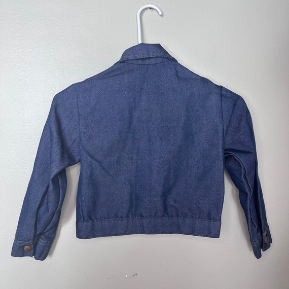 Vintage 1970s Kids Blue Jean Denim Jacket Size 6/7 - image 4