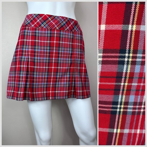 Abercrombie & fitch top plaid pleated mini skirt