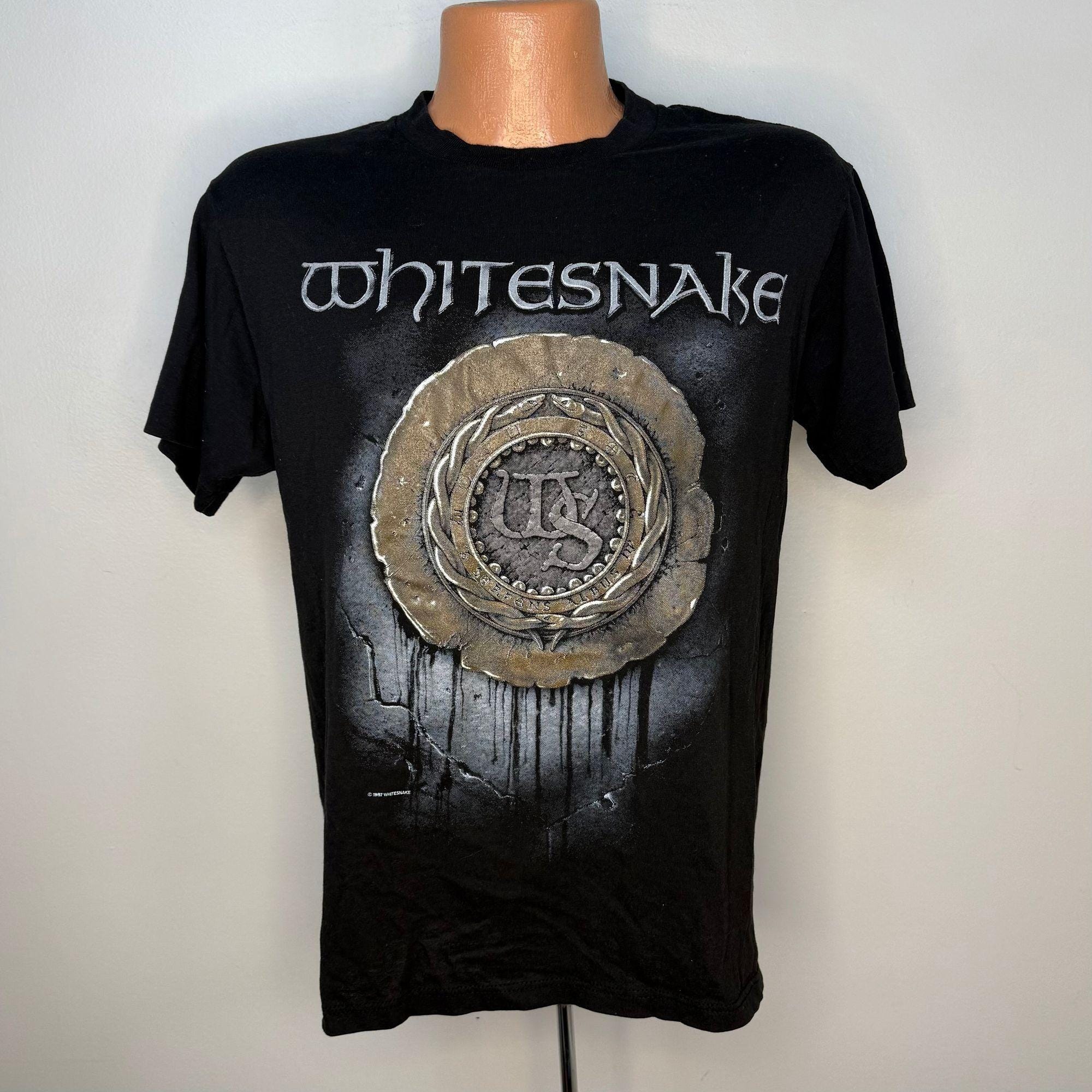 洋楽 whitesnake working t racks limited Vintage 1980s Whitesnake Concert Tour T-shirt, Invasion of the