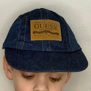 Vintage 1980s/90s Denim Hat, Baby Guess by George’s Marciano, Blue Jean Cap, Adjustable
