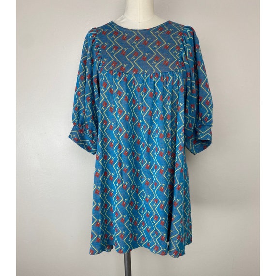 Vintage 1960s/70s Alvin Duskin Mini Dress, Blue F… - image 7