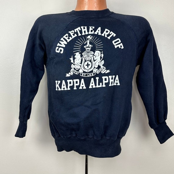 Vintage 1960s Sweetheart of Kappa Alpha Fraternity Sweatshirt Velva Sheen Size Medium Flocked Dieu Et Les Dames Etsy