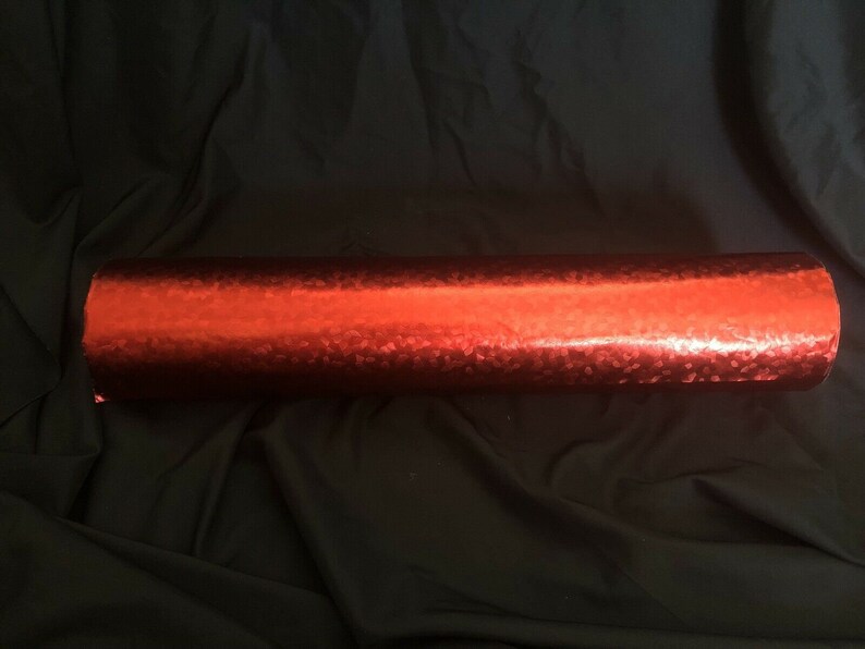 Huge Roll of Wrapping Paper Christmas Vintage Department Store Gift Wrap Valentines Day Shiny Red Mosaic Birthday 26\u201d Wide