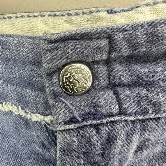 Vintage 1970s Cut Off Blue Jean Shorts, Zayre Mat… - image 3