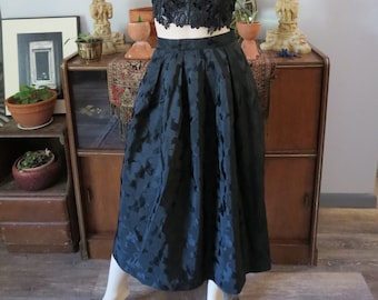 Cloak of Many Colors Liberty & Lucrezia Black Silk Skirt Medium