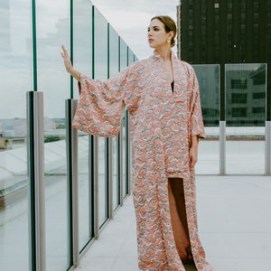 Vintage Butterfly Kimono Japanese Yukata Robe