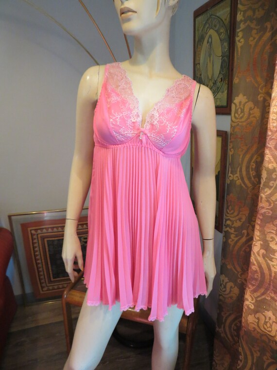Vintage Cinema Etoile Seductivewear Pink Nightie … - image 1