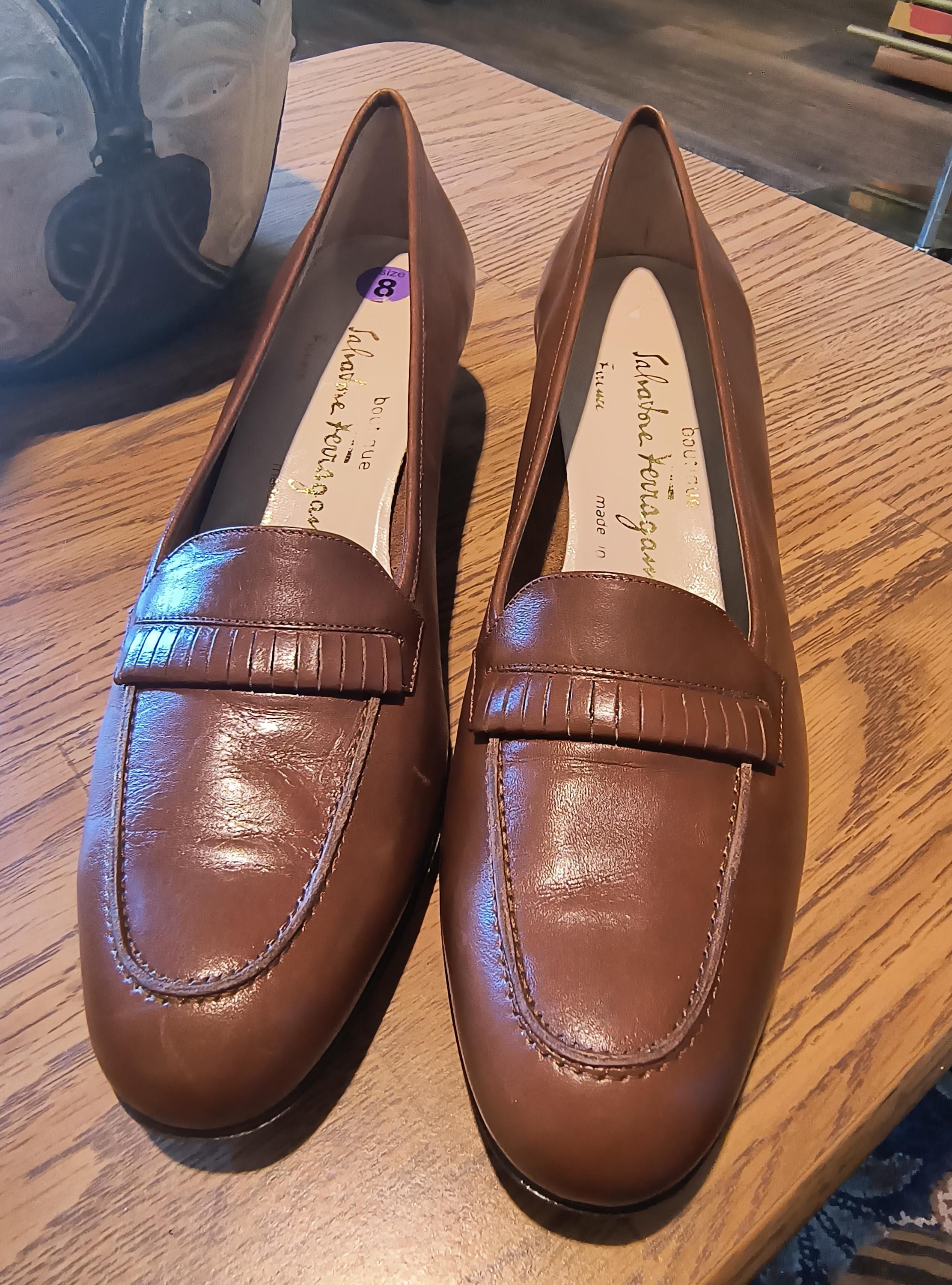 Vintage Salvatore Ferragamo Tasseled Slip-On Leather Loafers Brown Men Size 7 US Vintage Salvatore Ferragamo Shoes Mens 9D | Brown Wingtip  main image 3