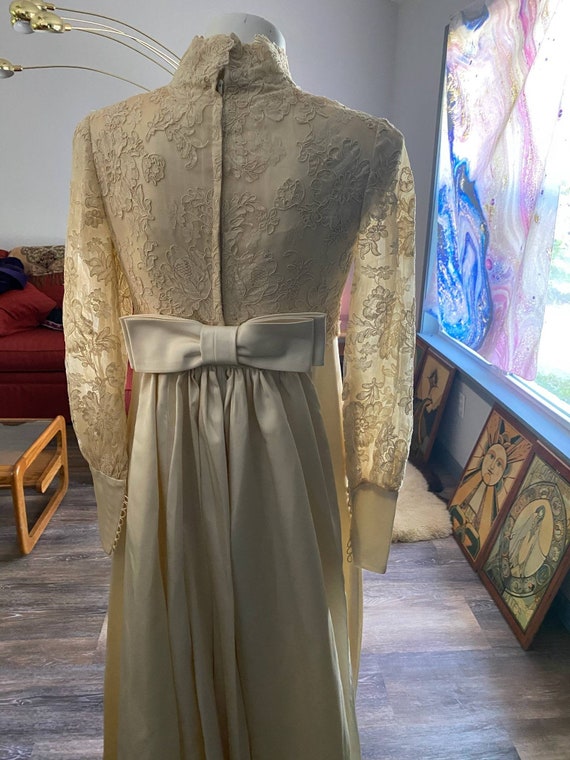 Vintage 1960s Wedding Dress with Train Bishop Slee