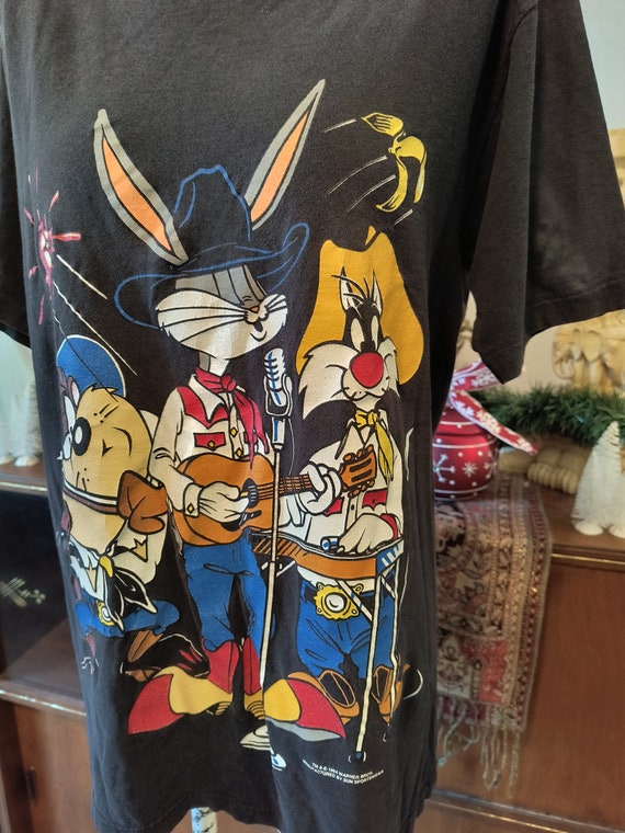 90s Looney Tunes T Shirt Warner Bros Sun Sportswe… - image 4
