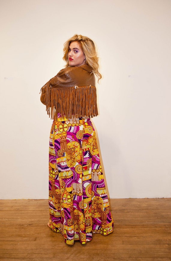 80s Fringe Leather Jacket Suede Short Coat