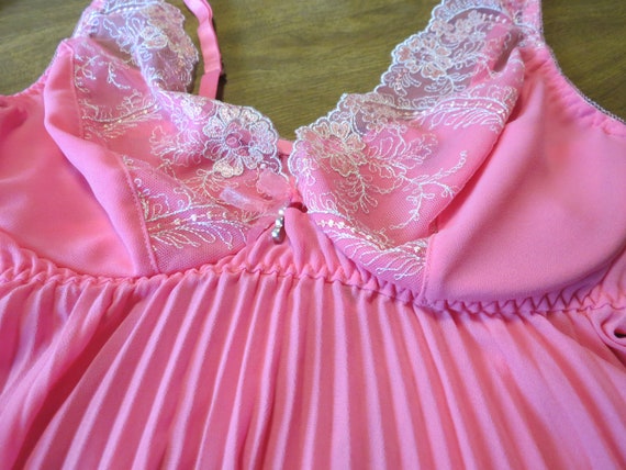 Vintage Cinema Etoile Seductivewear Pink Nightie … - image 9