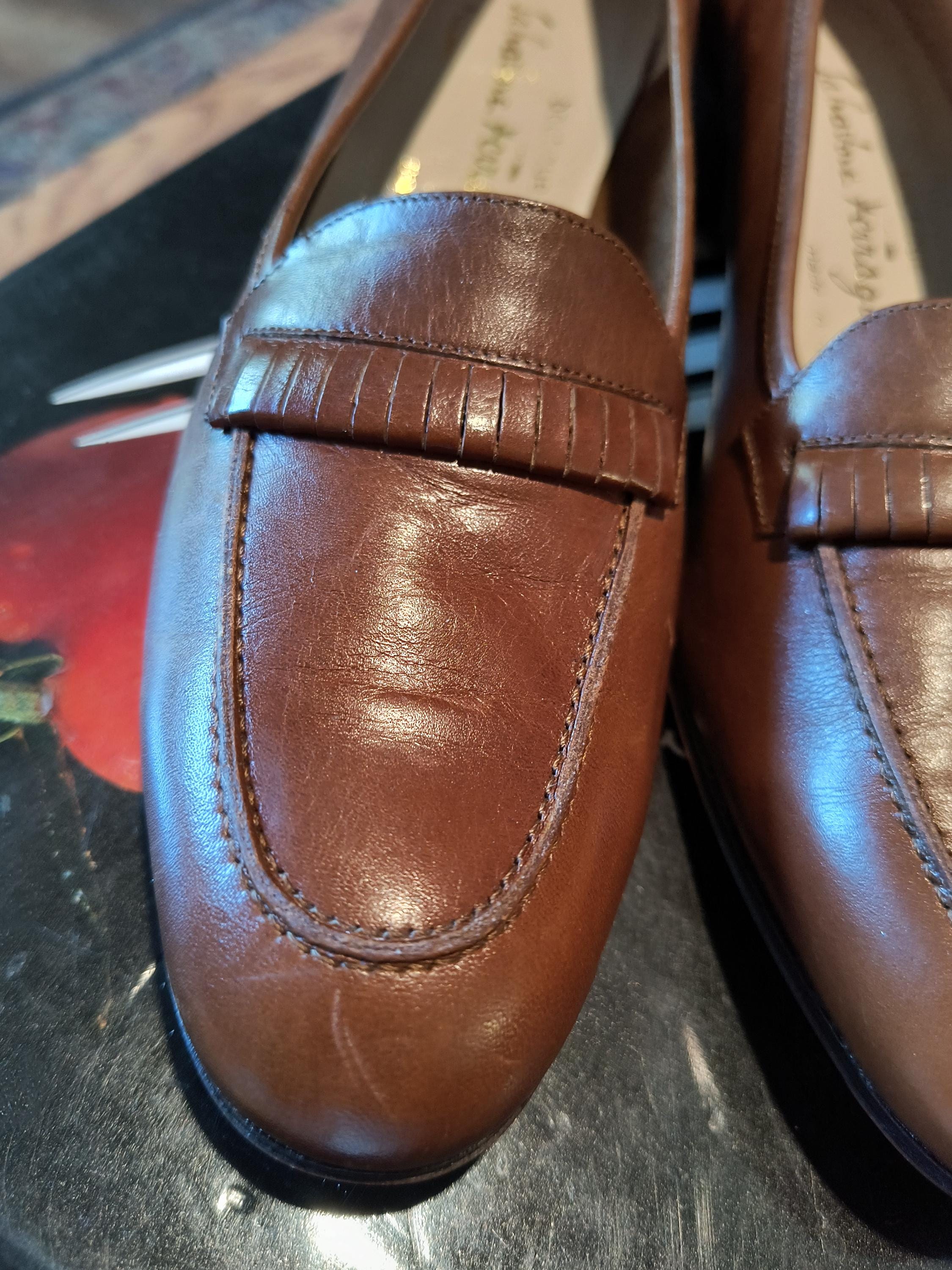 Salvatore Ferragamo brown tassel shoes size 7.5 Vintage Salvatore Ferragamo Brown Leather Tassel Loafers  main image 3