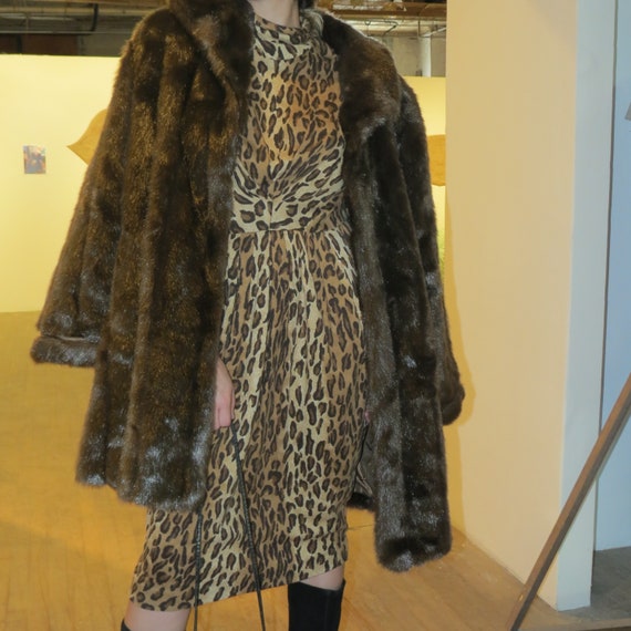 Vintage 80s Faux Fur Plus Size Vintage Coat Outerw