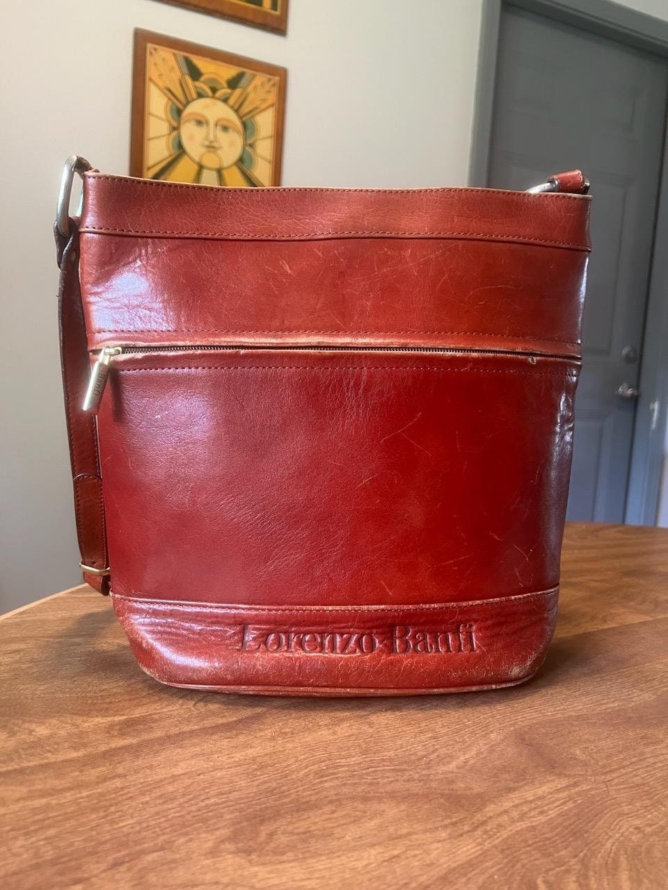 Houston Gift Shop Italian Leather Bucket Purse