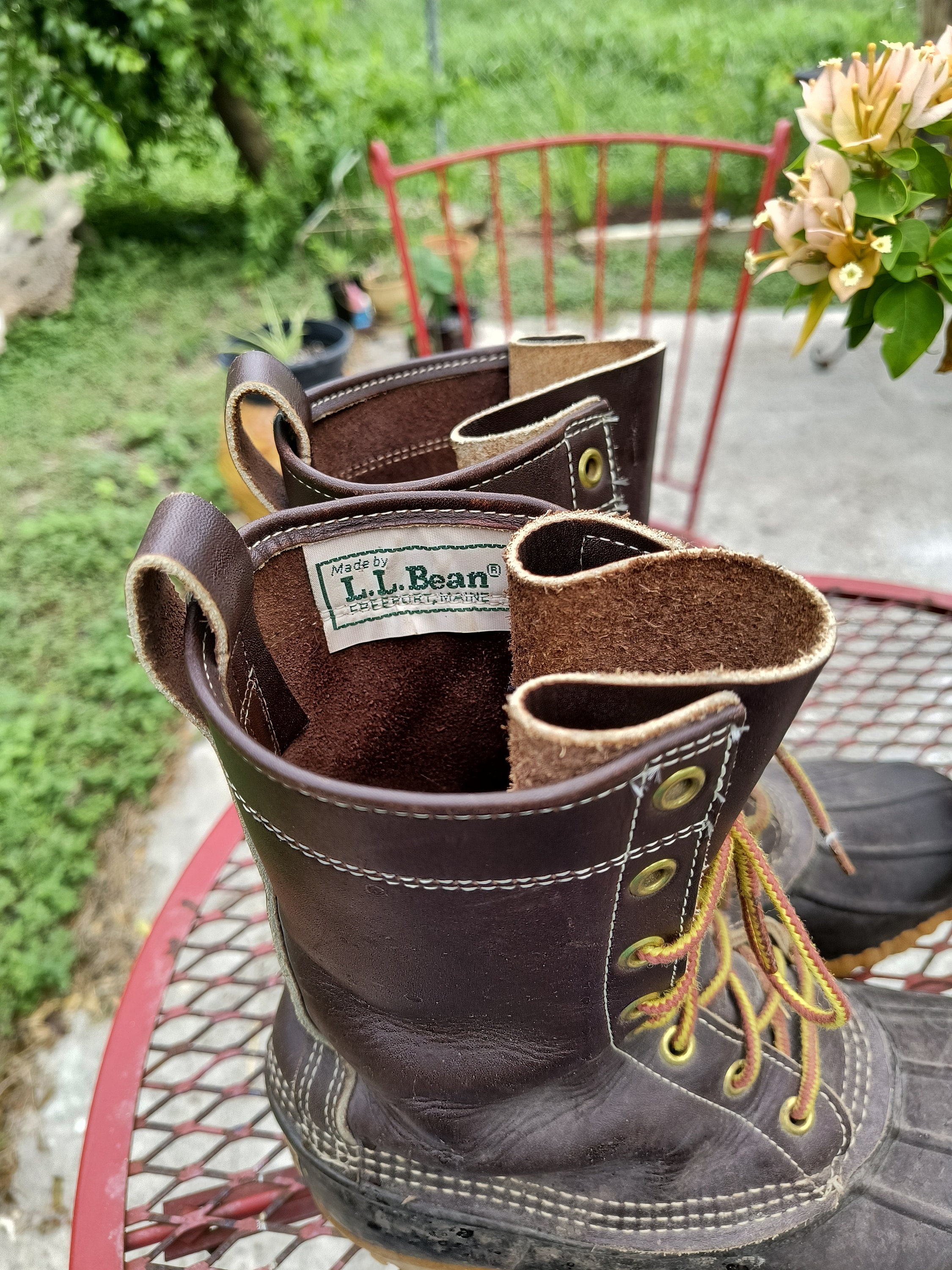 Vintage LL Bean Duck Boots, Leather & Rubber, Size 7M  display picture 1