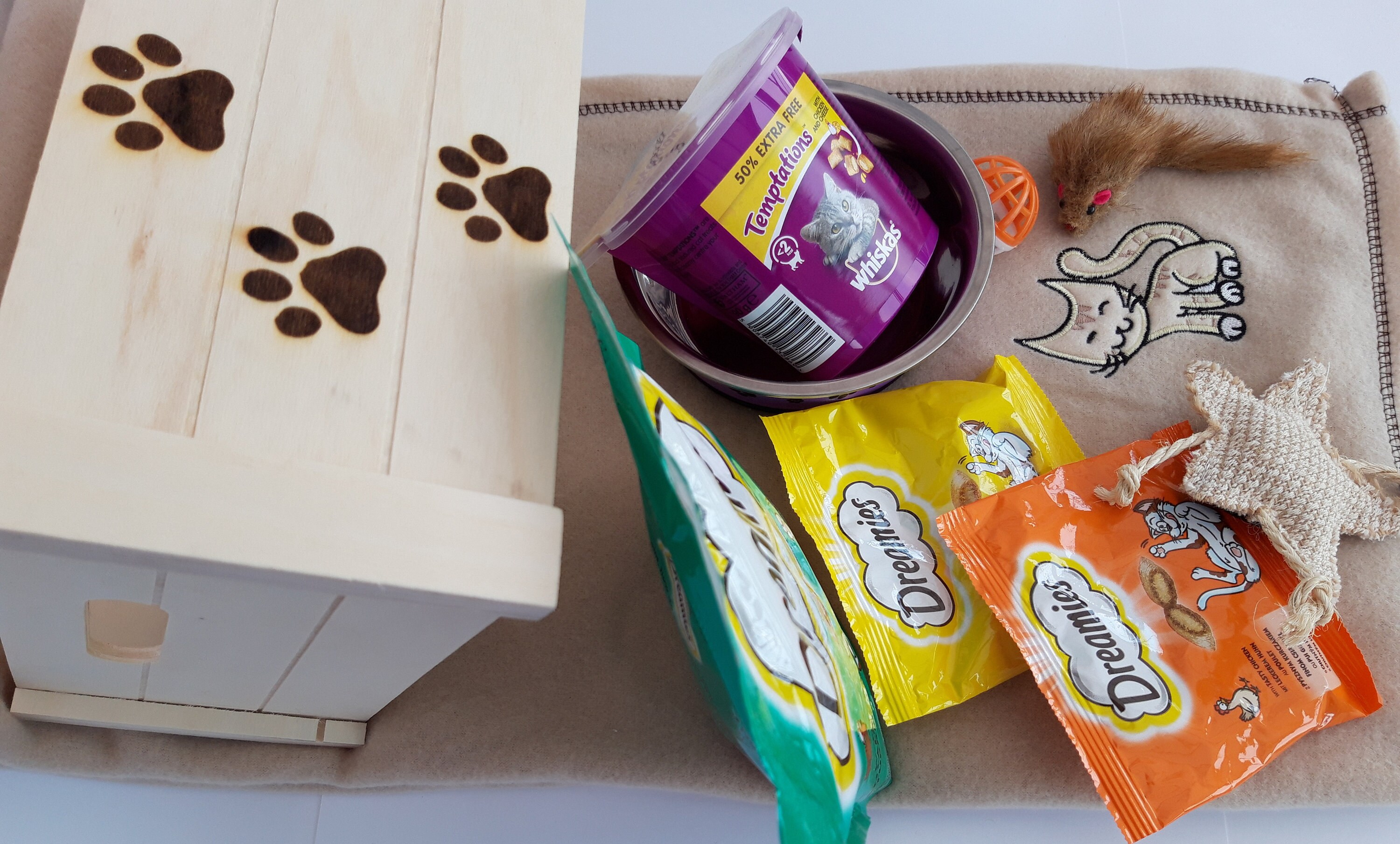 Wooden Crate Cat Treat Box FREE Personalisation An Ideal Gift Etsy