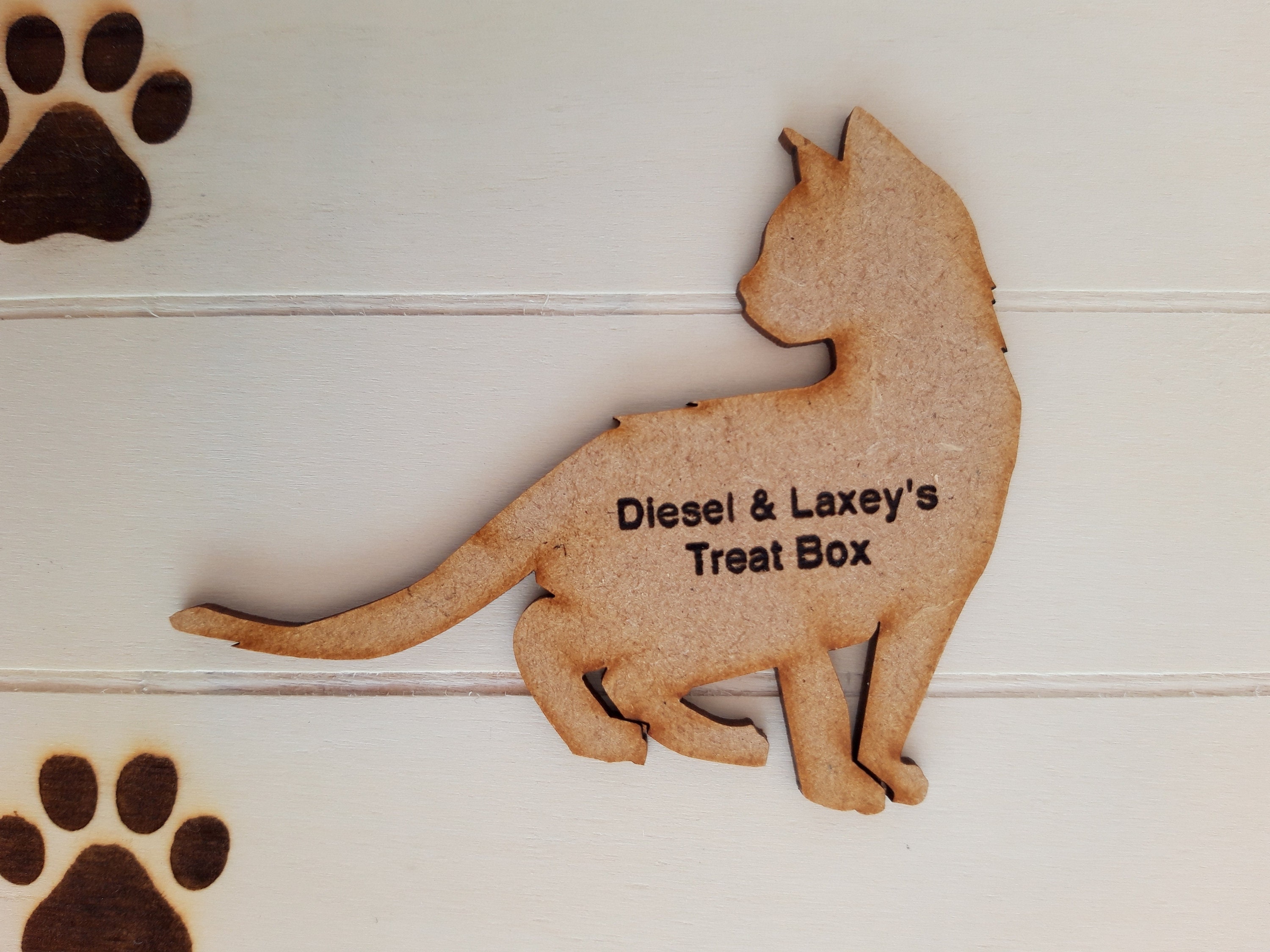 Wooden Crate Cat Treat Box FREE Personalisation An Ideal Gift Etsy