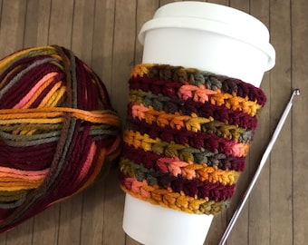 Crochet Coffee Cup Cozy, Tea Cup Cozy, Iced Coffee Cup Cozy, Reusable To Go Cup Sleeve, Cold Drink Sleeve, Coffee Cup Sleeve, Beverage Cozy