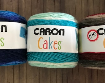 Caron Cakes Yarn by Yarnspirations Crochet Knitting Supplies DESTASH 