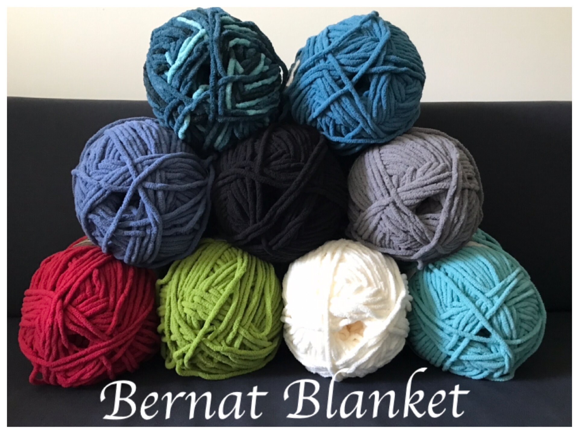 Navy Bernat Blanket Etsy