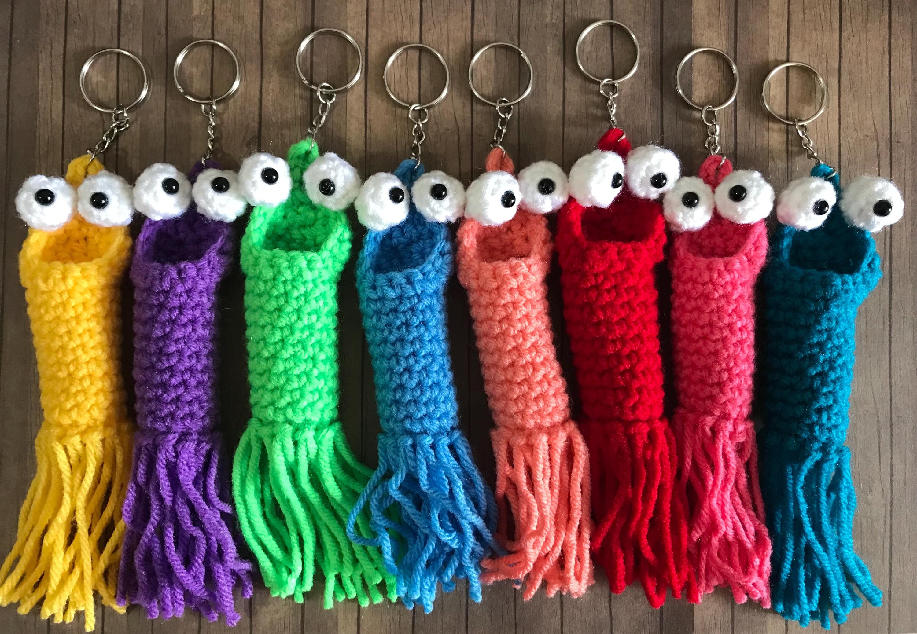 Yip Yips Mini Crochet Martians Key Chain Lip Balm Holder Mini