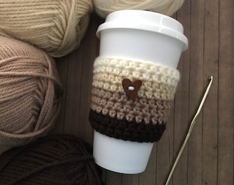 Crochet Coffee Cup Cozy, Tea Cup Cozy, Iced Coffee Cup Cozy, Reusable To Go Cup Sleeve, Cold Drink Sleeve, Coffee Cup Sleeve, Beverage Cozy