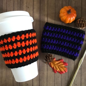 Fall Seasonal Cup Cozy, Crochet Coffee Tea Cup Cozy, Iced Beverage Cup Cozy, Reusable To Go Cup Sleeve, Cold Drink Sleeve, Coffee Cup Sleeve
