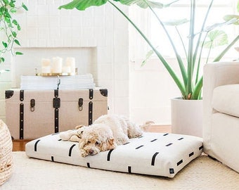 Elegante cama para perros cubierta y cama lavables, almohada de cama para perros pequeños o grandes, abrazo de cama para perros ortopédico, elegante cama para perros linda, cama para mascotas moderna