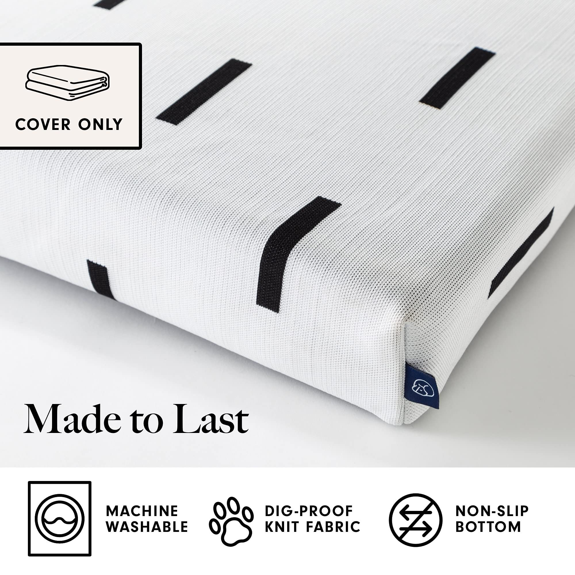 Minimalist White Dog Bed Duvet Cover Washable Replacement Pet Etsy