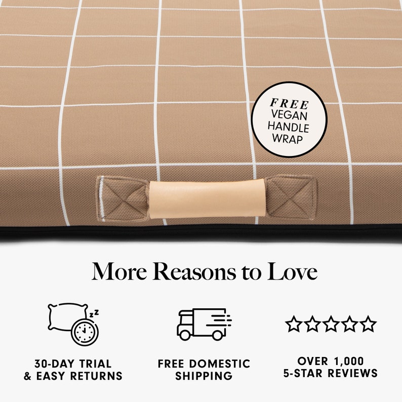 Minimalist Modern Dog Bed Duvet Cover Tan Grid Replacement Etsy