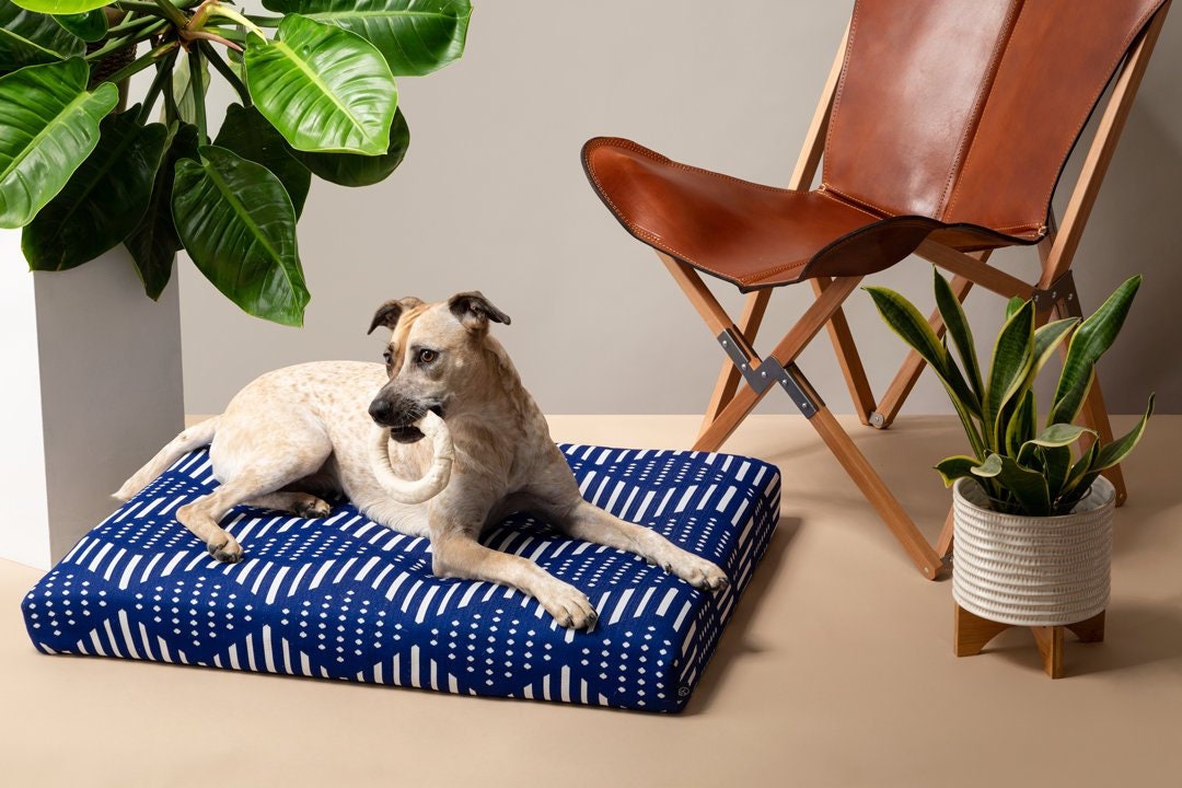 Ochre Mud Cloth Dog Bed – The Foggy Dog