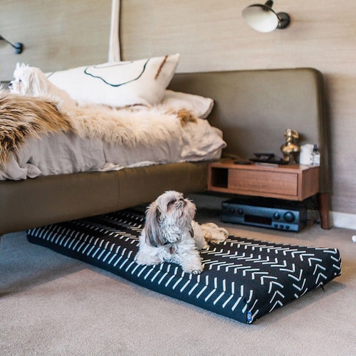 Modern Orthopedic Dog Bed Laylo Boho Dog Bed Large Mudcloth Etsy