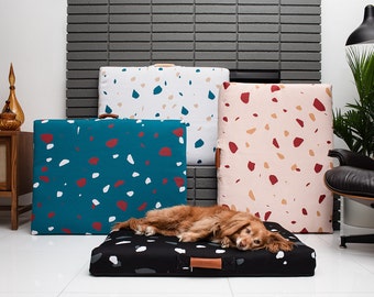 Terrazzo Orthopedic Dog Bed, Modern Knitted Cover