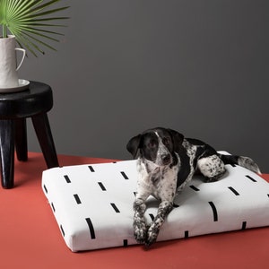 Modern Orthopedic Dog Bed, Laylo Boho Dog Bed, Large Mudcloth dog bed