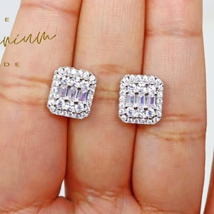 Cubic Zirconia stud Earrings, Bridal Jewelry, Bridal Stud Earrings, Crystal Bridal Earrings, Statement Earrings Cz