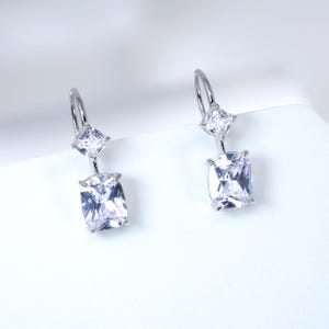 CZ Bridal Bliss Earrings, Long Bridal Jewelry, Bridal Earrings, Crystal Bridal Earrings, Statement Earrings Cz
